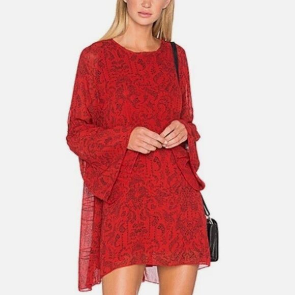 IRO Appoline Red Mini Dress - Picture 1 of 13